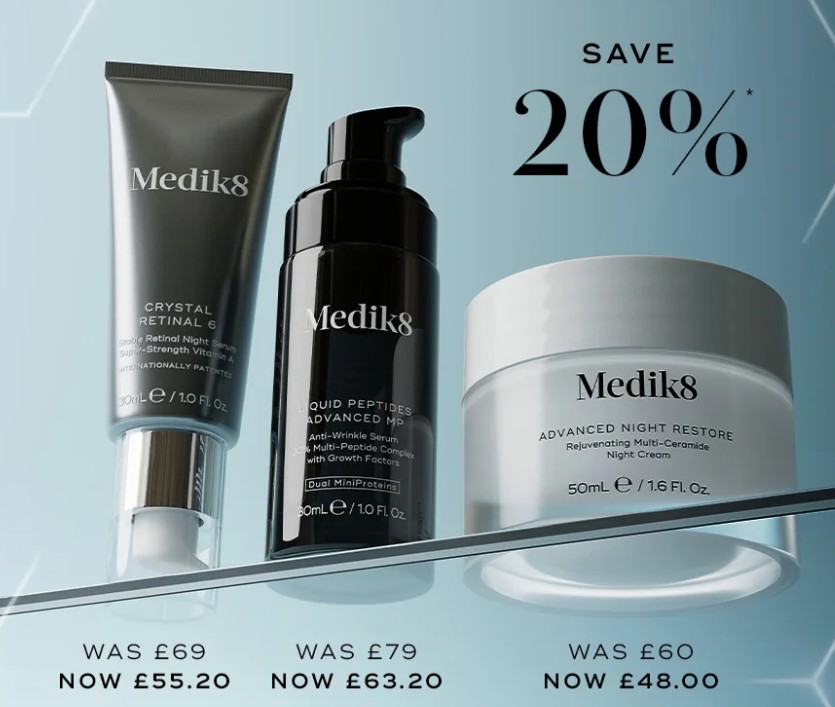 20% off Medik8 bestsellers 20% off Medik8 bestsellers