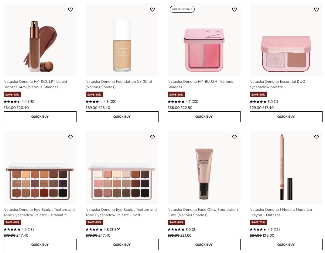 40% off Natasha Denona at Lookfantastic 40% off Natasha Denona at Lookfantastic