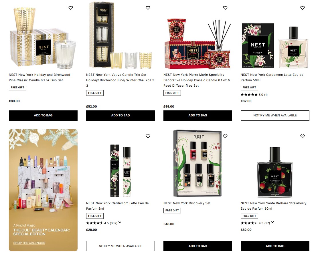 Nest Holiday Collection at Cult Beauty Nest Holiday Collection at Cult Beauty