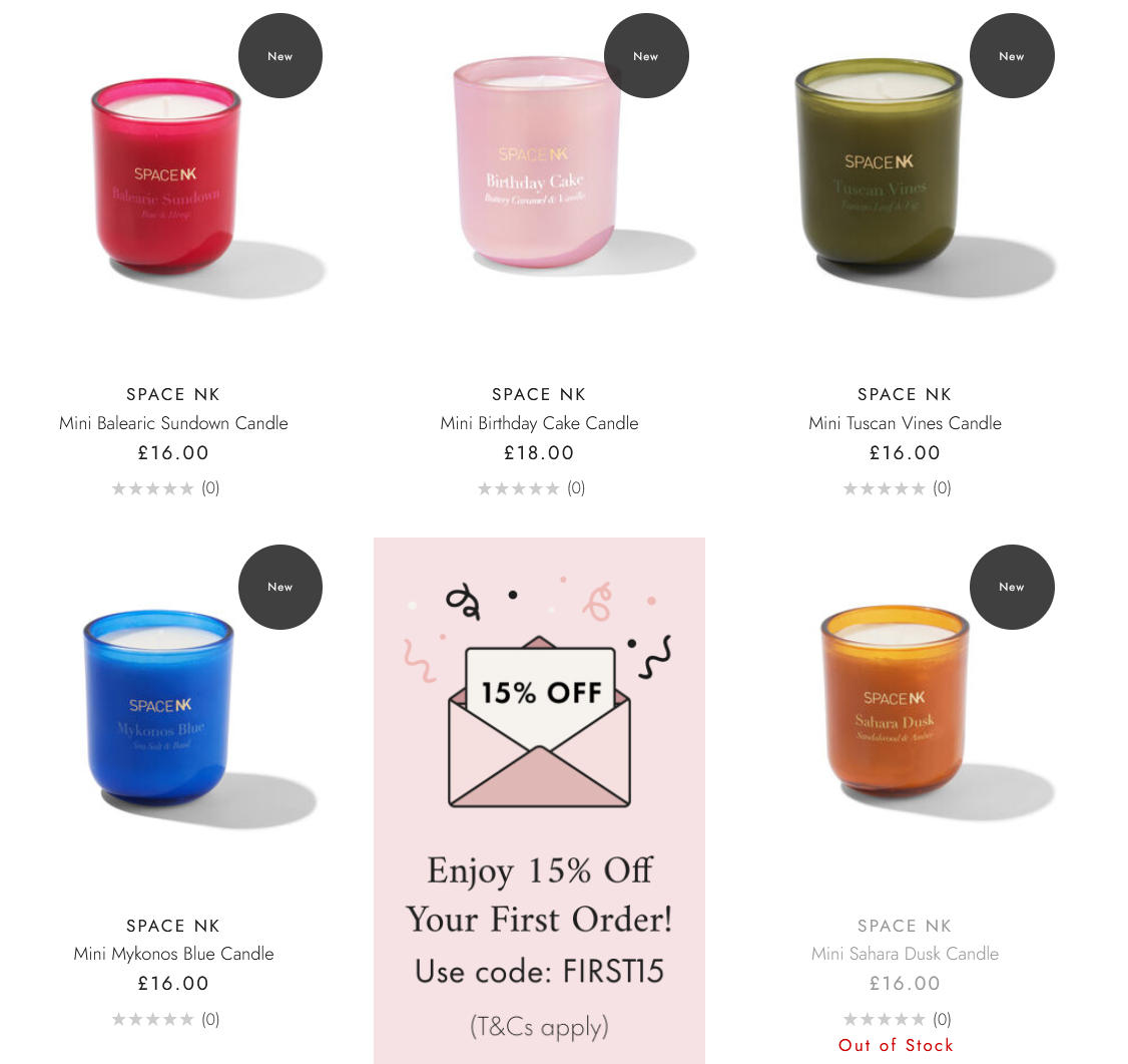 New Space NK Scented Candles New Space NK Scented Candles