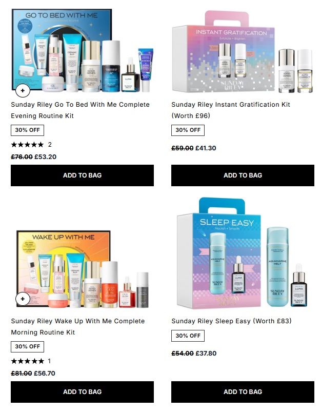 30% off Sunday Riley Sets at Cult Beauty 30% off Sunday Riley Sets at Cult Beauty