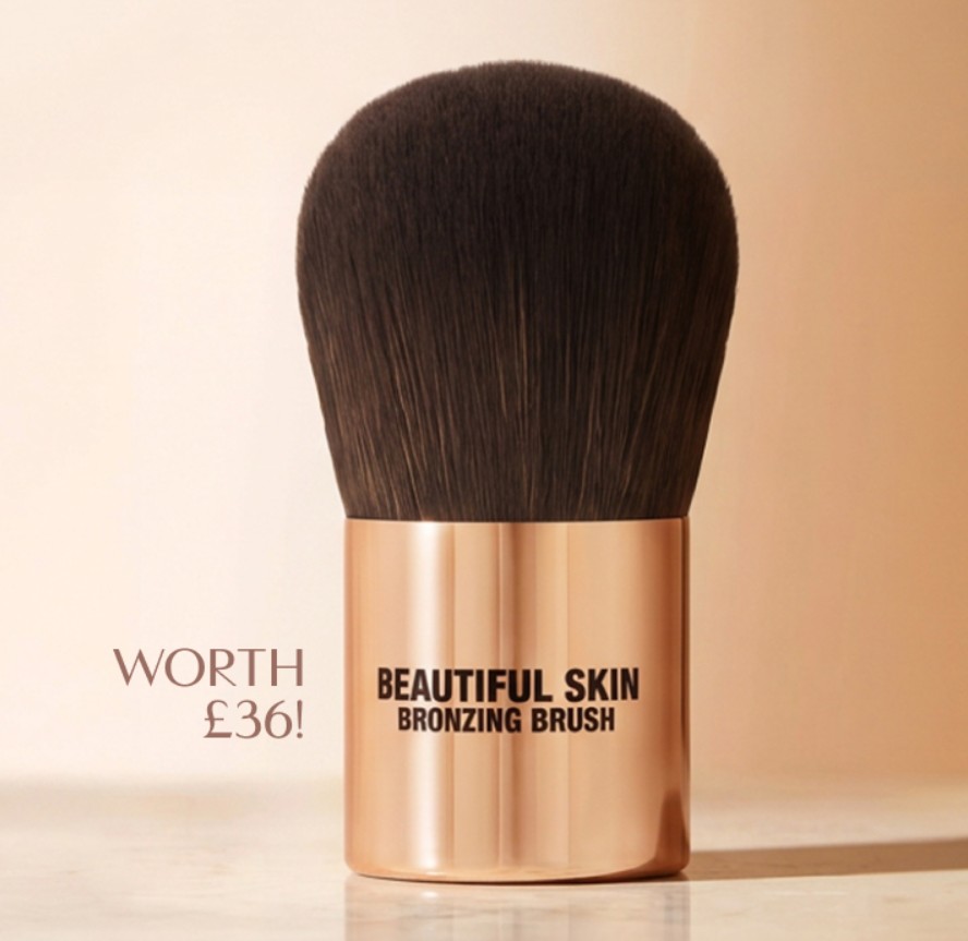 Free Charlotte Tilbury Beautiful Skin Bronzing Brush (worth £36) when you spend £90/€120/$135 Free Charlotte Tilbury Beautiful Skin Bronzing Brush (worth £36) when you spend £90/€120/$135