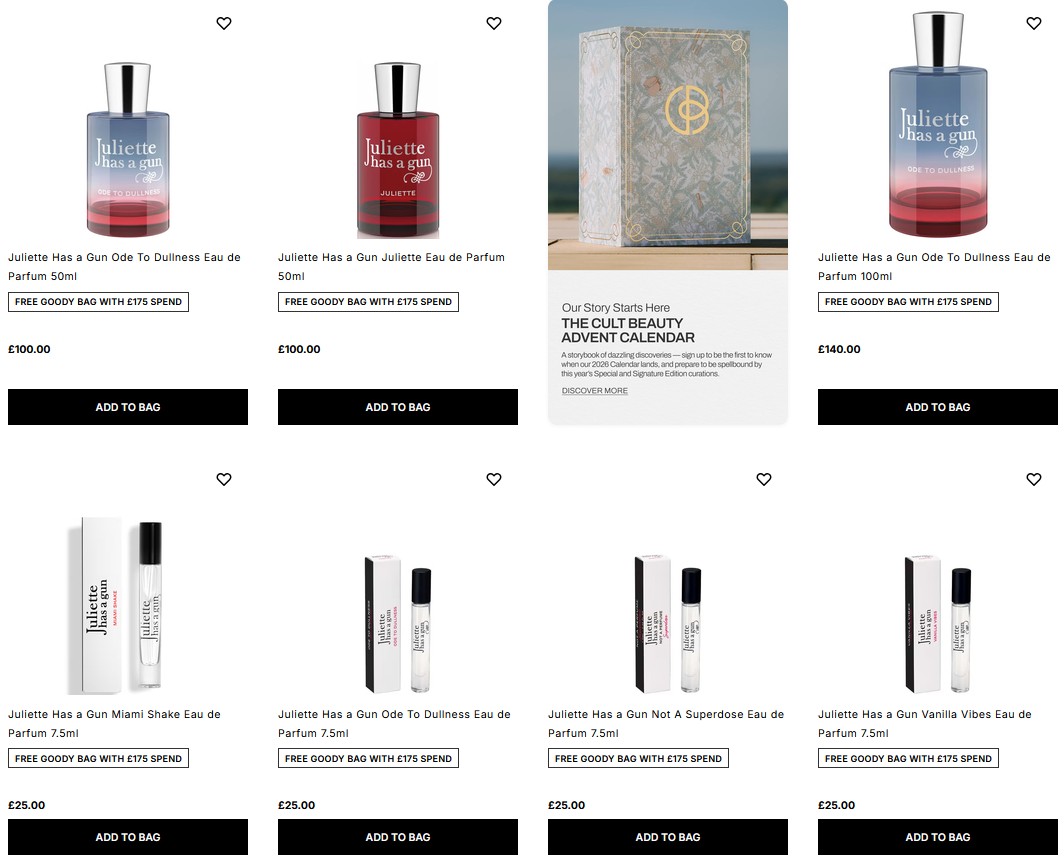 Juliette Has a Gun has landed at Cult Beauty Juliette Has a Gun has landed at Cult Beauty