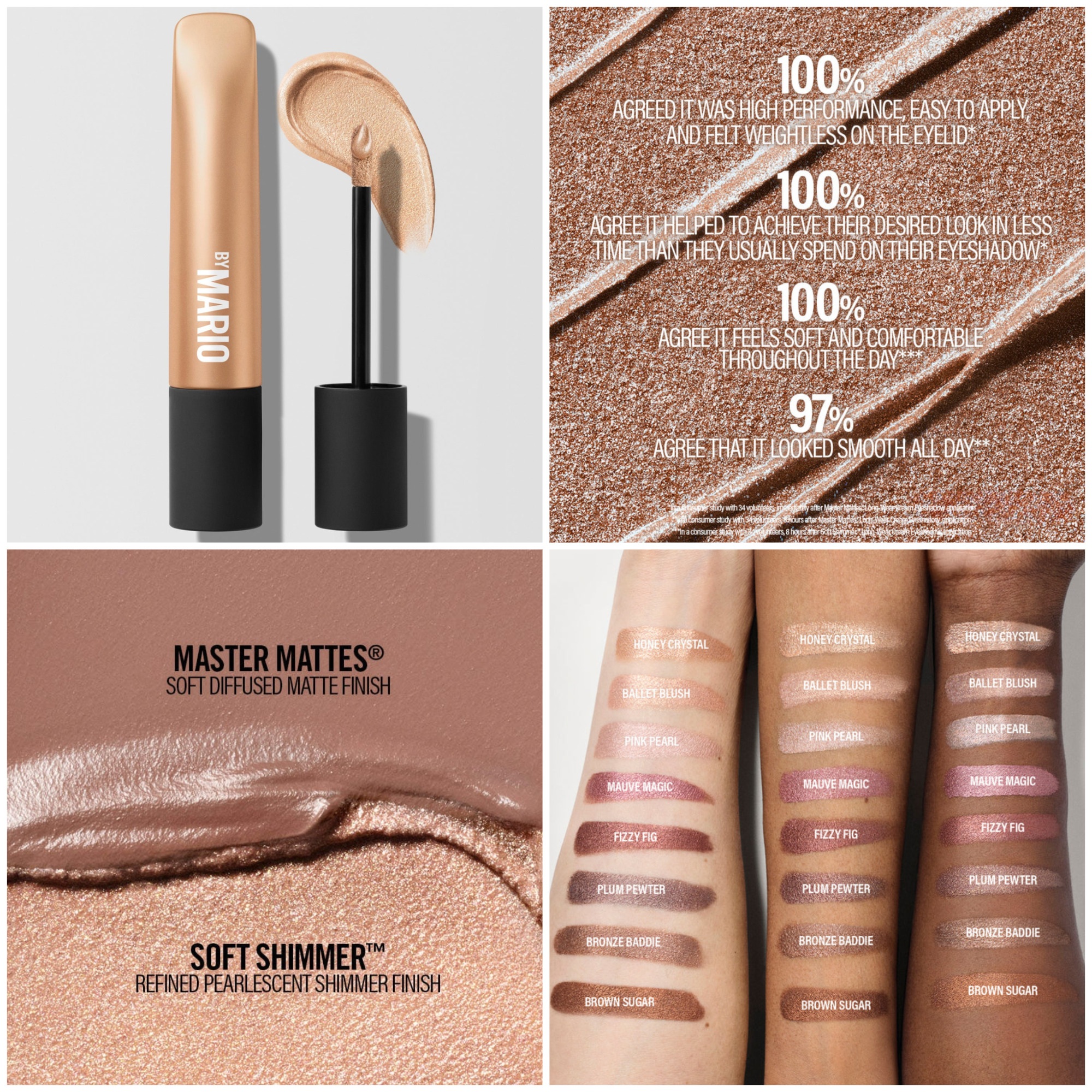 Makeup by Mario Soft Shimmer™ Long-Wear Cream Eyeshadow Makeup by Mario Soft Shimmer™ Long-Wear Cream Eyeshadow