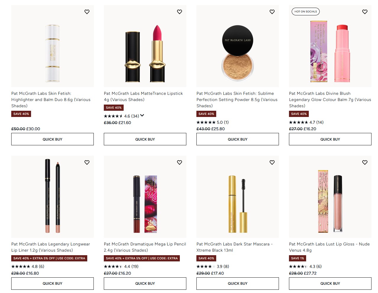Up to 40% off Pat McGrath at Lookfantastic Up to 40% off Pat McGrath at Lookfantastic