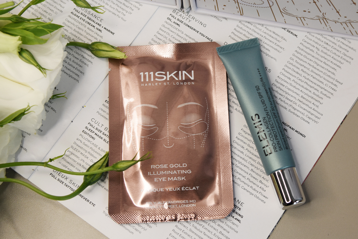Elemis Pro-Collagen Skin Protection Fluid SPF50 and 111SKIN Rose Gold Eye Mask Elemis Pro-Collagen Skin Protection Fluid SPF50 and 111SKIN Rose Gold Eye Mask