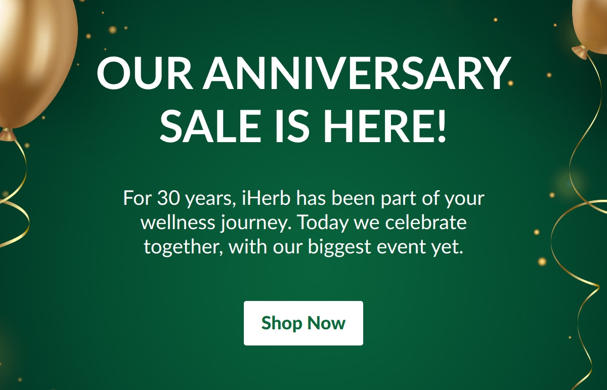 Up to 70% off sale at iHerb + 10% off credit back
