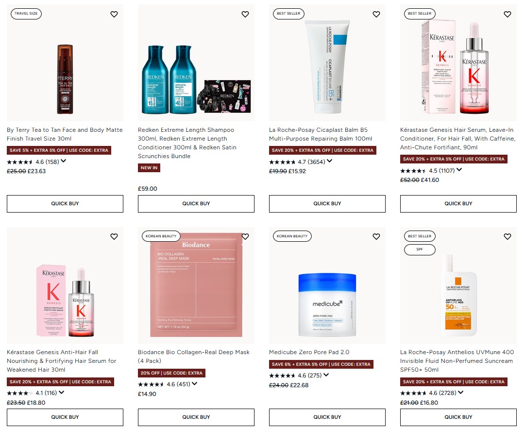 Extra 10% off sale items at Lookfantastic Extra 10% off sale items at Lookfantastic