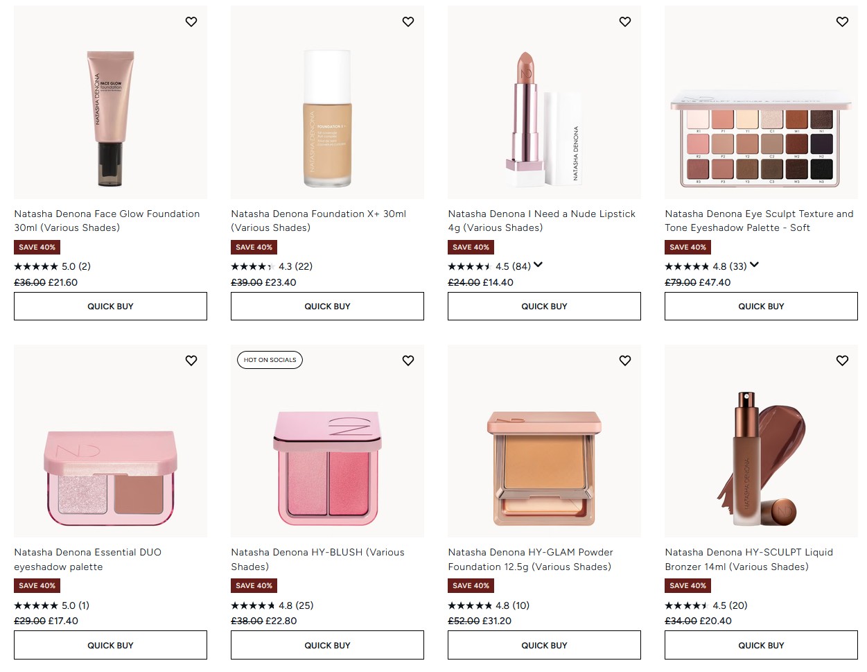 40% off selected Natasha Denona at Lookfantastic 40% off selected Natasha Denona at Lookfantastic