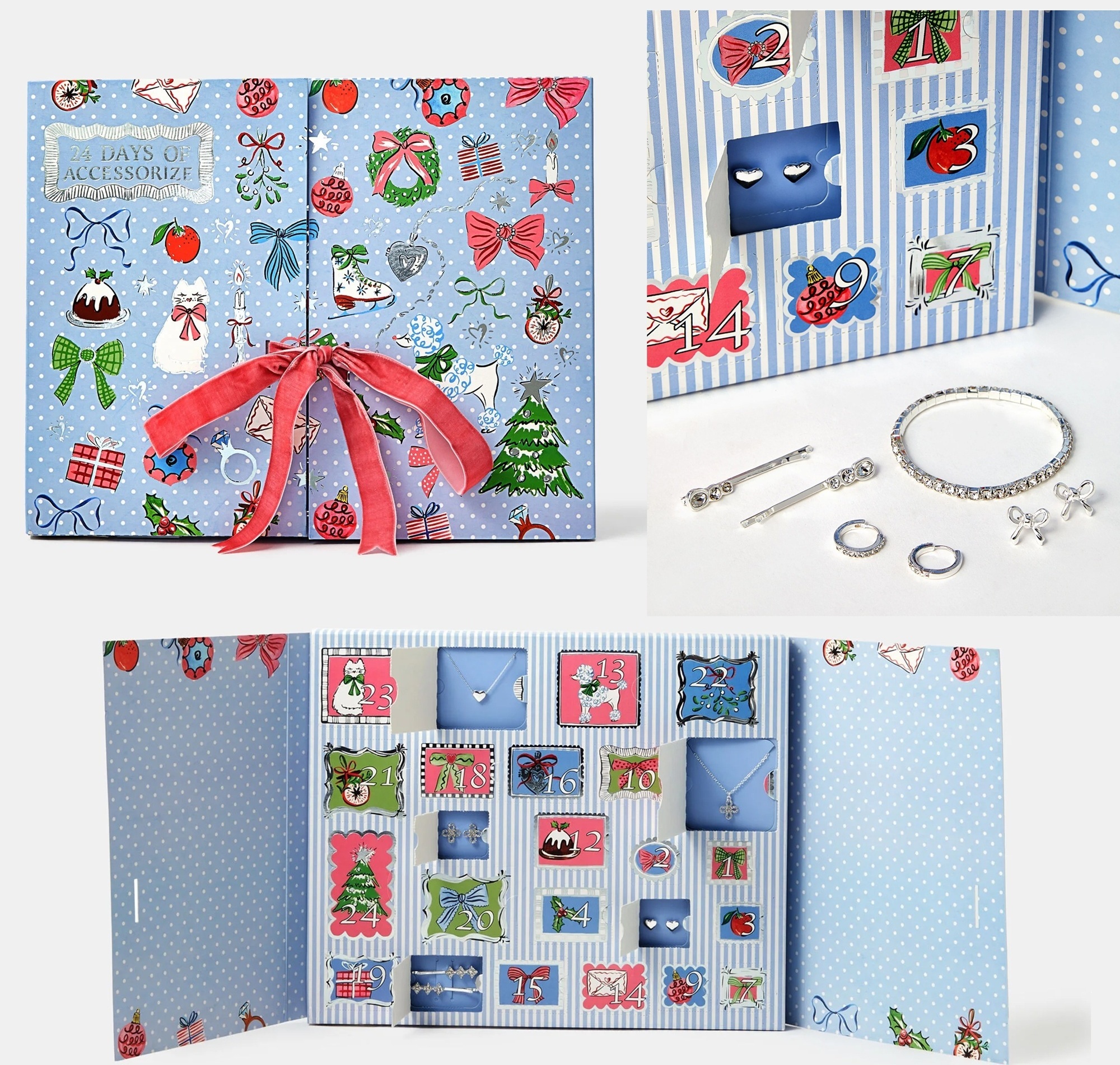 24 Days of Accessorize Christmas Advent Calendar Silver 24 Days of Accessorize Christmas Advent Calendar Silver