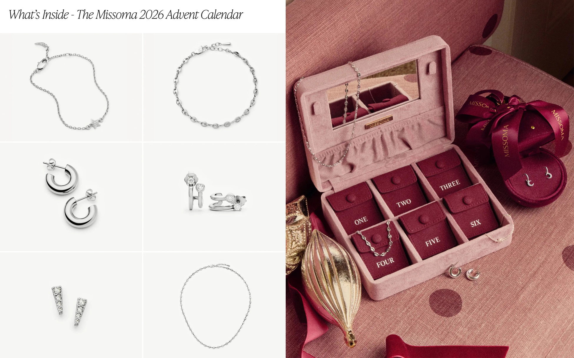 Missoma Silver Jewellery Advent Calendar Missoma Silver Jewellery Advent Calendar