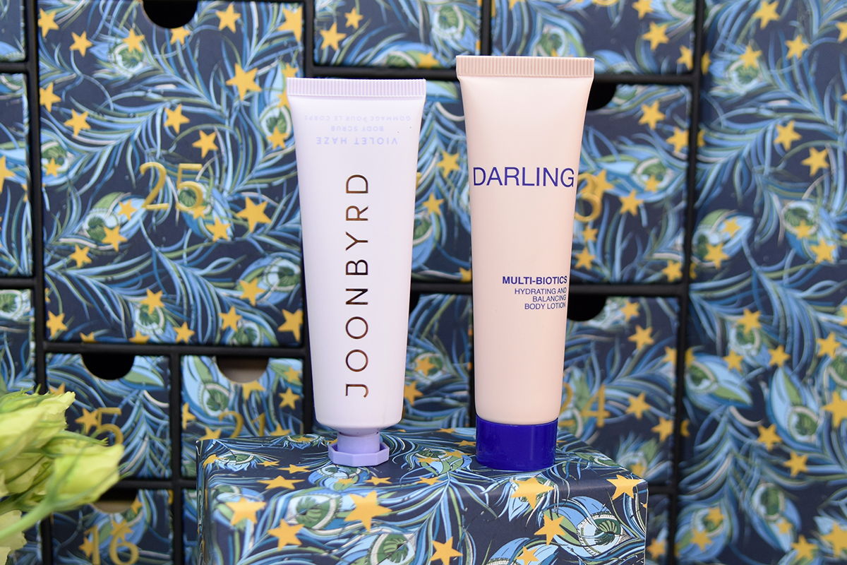 Darling Multi-Biotics Hydrating and Balancing Body Lotion and Joonbyrd Violet Haze Polishing Body Scrub Darling Multi-Biotics Hydrating and Balancing Body Lotion and Joonbyrd Violet Haze Polishing Body Scrub