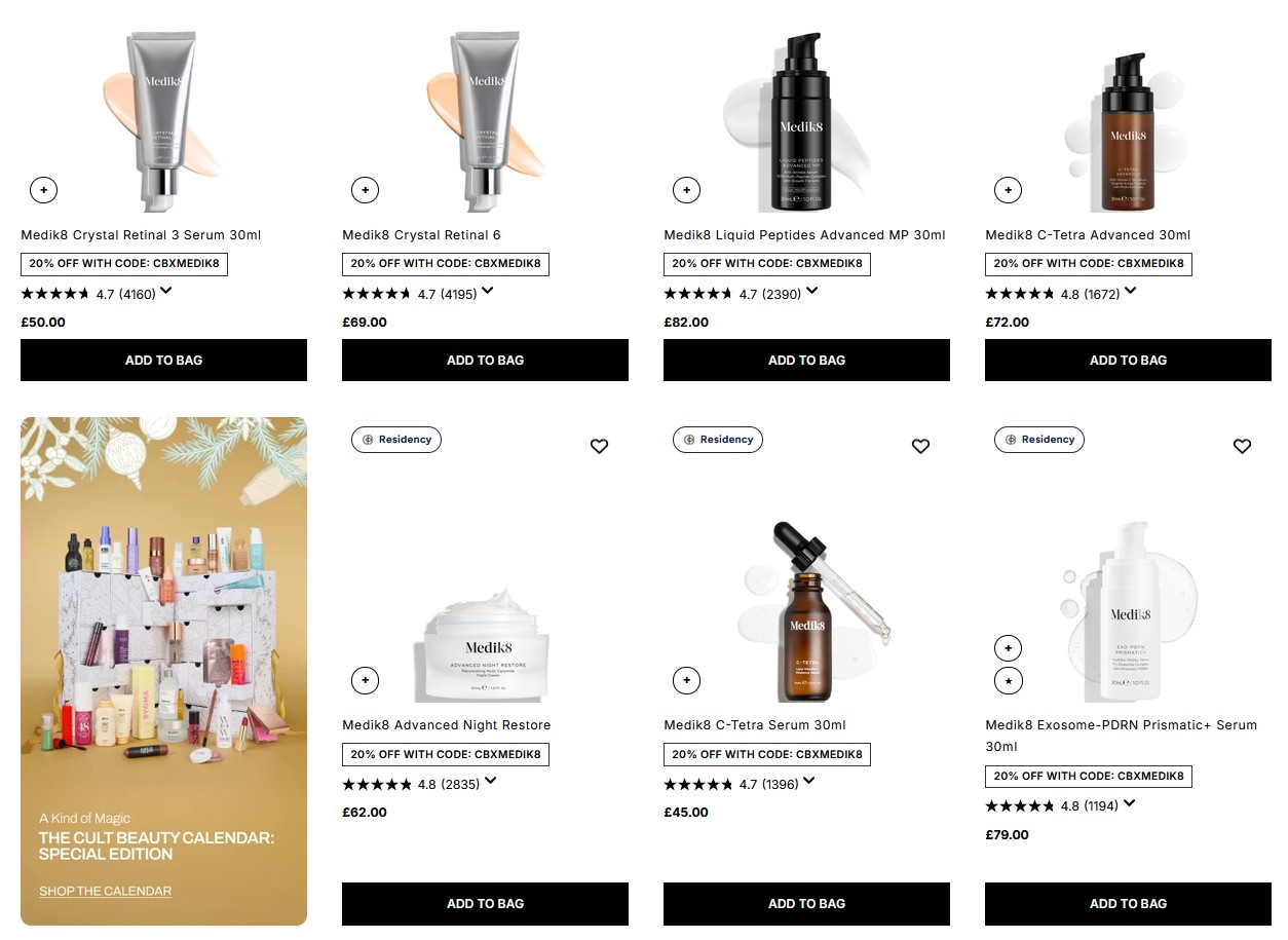 20% off Medik8 at Cult Beauty 20% off Medik8 at Cult Beauty