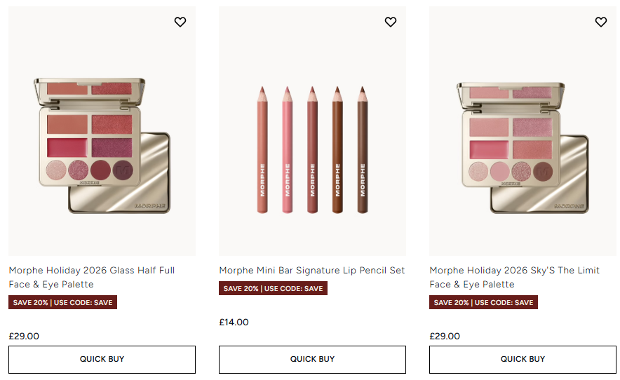 Morphe Holiday 2026 Collection Morphe Holiday 2026 Collection
