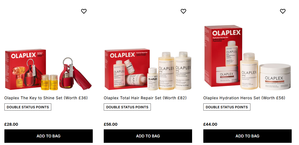 Olaplex Holiday Sets at Cult Beauty + Double Status Points Olaplex Holiday Sets at Cult Beauty + Double Status Points
