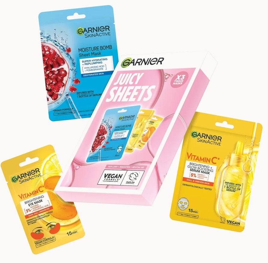 Garnier Juicy Sheets Mask Set Garnier Juicy Sheets Mask Set