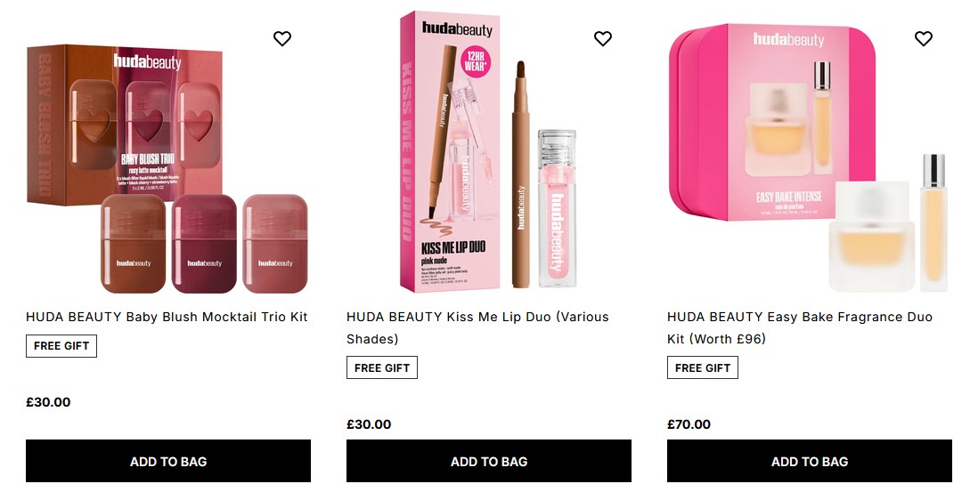 Huda Beauty Holiday Sets at Cult Beauty Huda Beauty Holiday Sets at Cult Beauty
