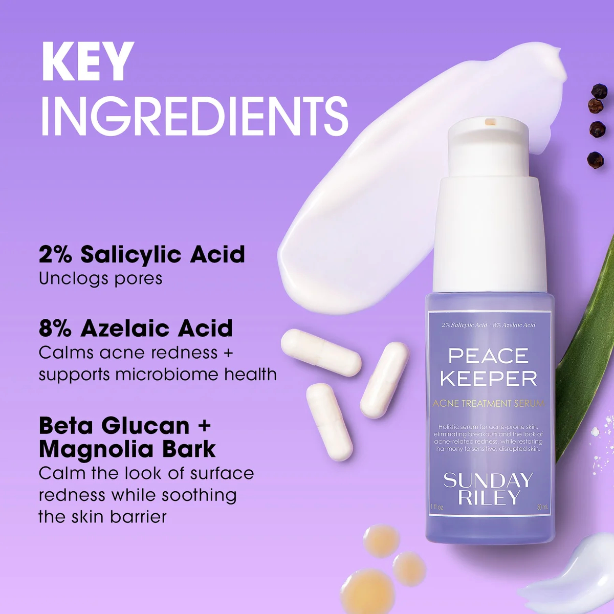 Sunday Riley Peacekeeper Salicylic + Azelaic Acid Serum Sunday Riley Peacekeeper Salicylic + Azelaic Acid Serum