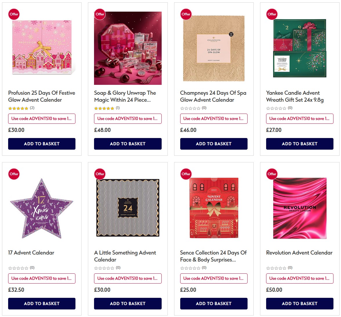10% off selected Advent Calendars at Boots 10% off selected Advent Calendars at Boots
