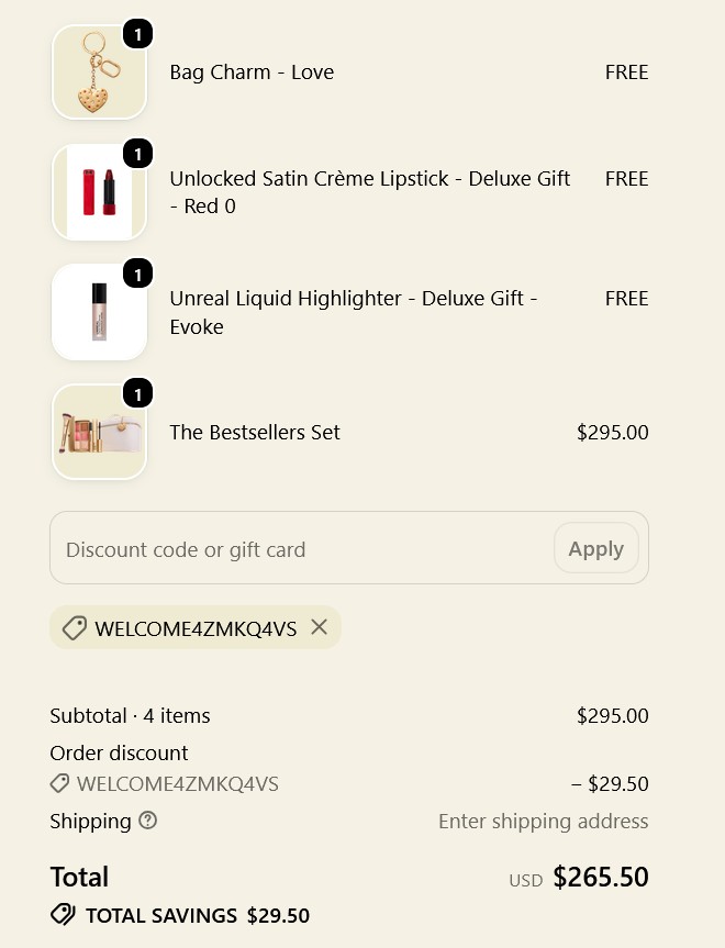 Free Gifts at Hourglass Free Gifts at Hourglass