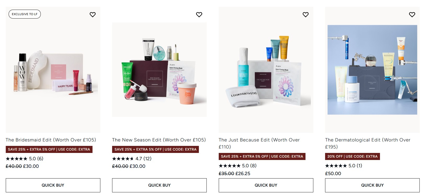 25% off selected Lookfantastic Beauty Boxes + an extra 5% off with code EXTRA 25% off selected Lookfantastic Beauty Boxes + an extra 5% off with code EXTRA