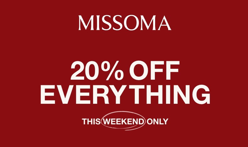20% off everything at Missoma 20% off everything at Missoma