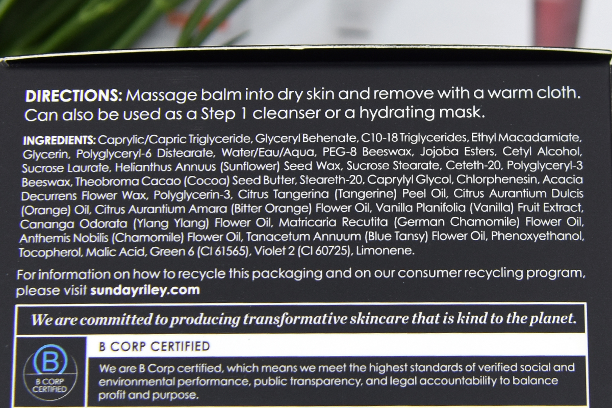 Sunday Riley Blue Moon Clean Rinse Cleansing Balm review Sunday Riley Blue Moon Clean Rinse Cleansing Balm review